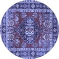 thumbnail image 1 of Ahgly Company Indoor Round Persian Blue Traditional Area Rugs, 8' Round, 1 of 4