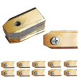 thumbnail image 1 of Juego de cuchillas para cortacésped con revestimiento de titanio, 45 Uds., 0,75mm, para Husqv Arna Gardena, hoja de maquinaria de jardín chapada en titanio dorado de 35x18mm, 1 of 5