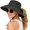 Black, variant on Sun Hats for Women Wide Brim Bucket Hat Ponytail, Fishing Hat UPF 50+ Packable for Beach Gardening with Fold-Up Brim