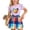 Purple, variant on ITSAME Girls Summer Outfits 2-Piece Ruffled Short Sleeve Top and Plaid Print Skirt Kids Fashion Casual Set Hot Pink Size 5-6Y
