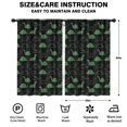 thumbnail image 2 of Black Dinosaurs Neon Pattern Insulated Teens Curtains Set Of 2, Bedroom Essentials, Toddler Room Decor 52"x84", 2 of 5