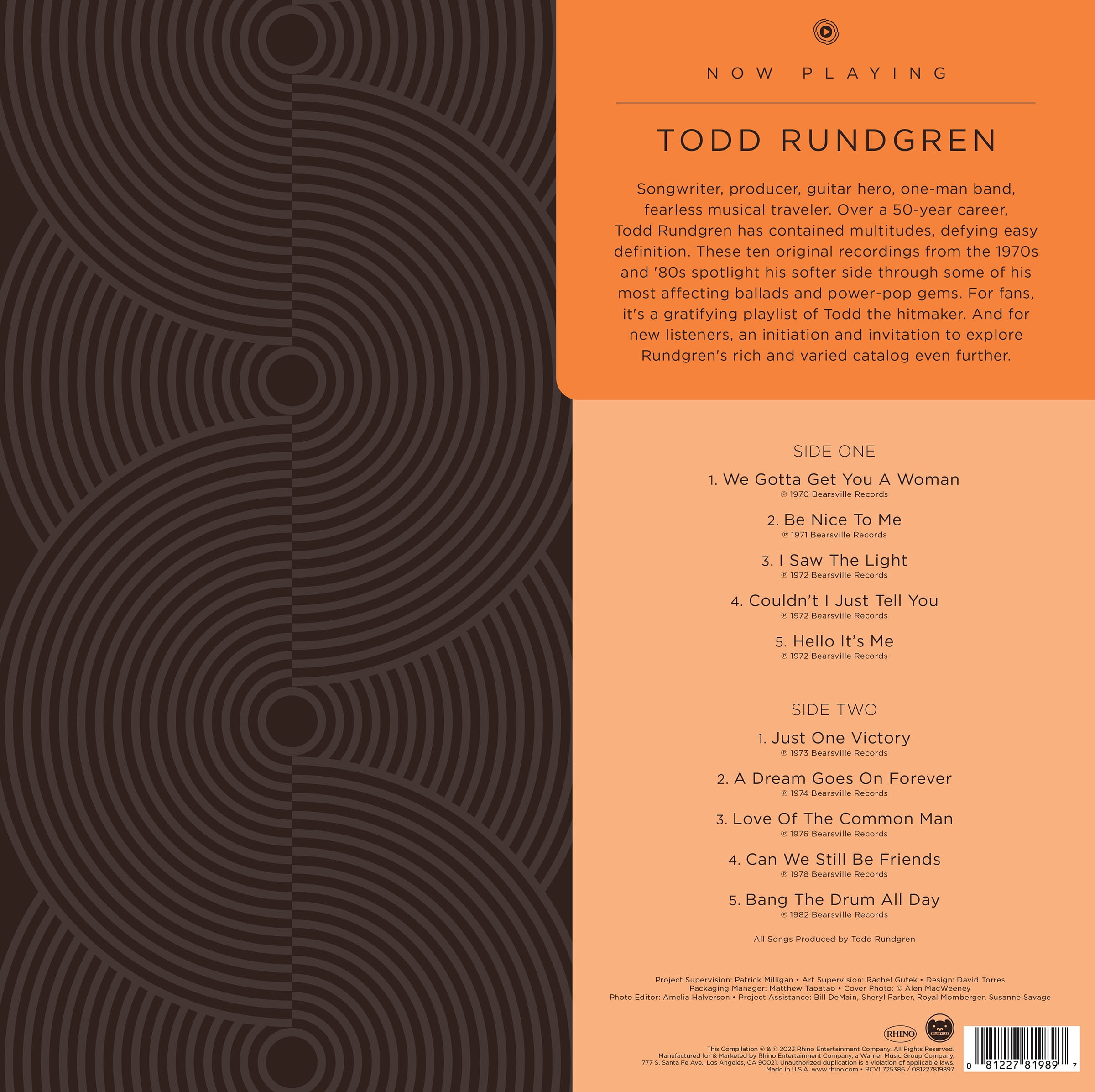Todd Rundgren - Now Playing - Todd Rundgren (Walmart Exclusive) - Music & Performance - Vinyl [Exclusive]