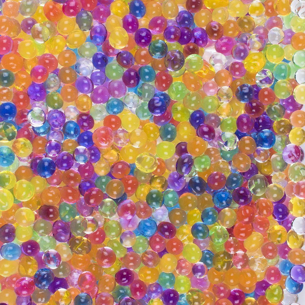 10 Mini Bags of Color Assorted Water Gel Beads Pearls (30 Gram Mix) by