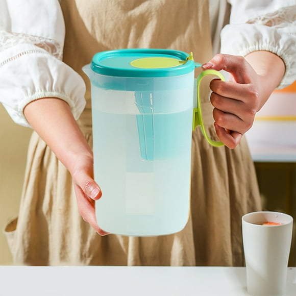 Plastic Water Pitcher with Lid,Mix Drinks Water Jug,Clear Pitcher with Lid 1 Gallon, Large Plastic Ice Tea Pitcher for Fridge, Juice Pitcher Water Pitcher, Sun Tea Jug, Gallon Pitcher with Lid