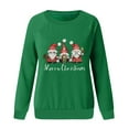 thumbnail image 4 of Oalirro Graphic Print Womens Long Sleeve Tops Christmas Day Crew Neck Womens Tops Trendy Casual, 4 of 4