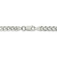 thumbnail image 3 of 925 Sterling Silver High Polished 6mm Solid Plain Curb Link Chain w/ Lobster Clasp - 16", 3 of 5