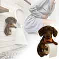 thumbnail image 2 of Valentine Gifts Dog Toilet Roll Holder Cute Animal Toilet Paper Holder Wall Mounted Toilets Paper Storage Dispenser Toilets Roll Stand Kitchen Statue For Bathroom & Kitchen, 2 of 9