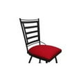 thumbnail image 3 of Jenna Outdoor/Indoor Bar Stool 30" NO Arms - Red Linen Fabric on Dark Nut Frame, 3 of 3