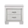 thumbnail image 3 of Topline Home Furnishings Table de chevet blanche Glamour, 3 of 4