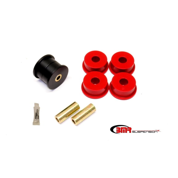 BMR 12-15 5th Gen Camaro Differential Mount Bushing Kit (Poly/Delrin Combo) - Black/Red - BK046