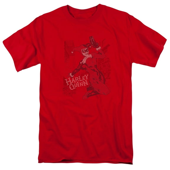 Batman Harleys Packing S/S Adult 18/1 T-Shirt Red