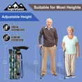 thumbnail image 2 of Bastón plegable Supregear, ajustable en 5 niveles de altura, ligero, plegable, portátil, de viaje, con correa para la muñeca y mango en T, para personas mayores, hombres y mujeres con discapacidad, di, 2 of 5