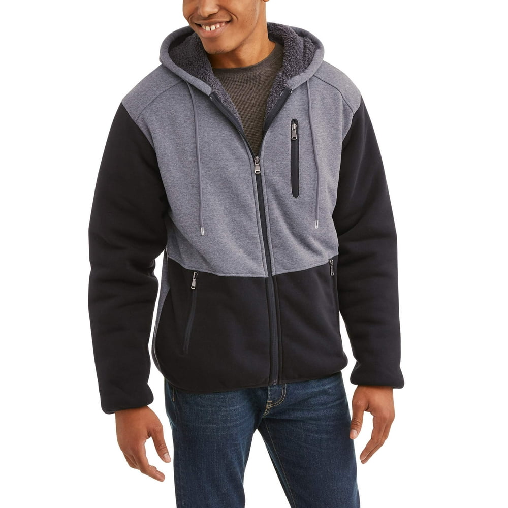 Generic - Men's Color Block Fleece Fashion Top, Up to 3XL - Walmart.com ...