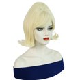 thumbnail image 3 of Peluca genérica para cosplay, rubia, corta, rizada, 33 cm, estilo retro vintage, 3 of 3