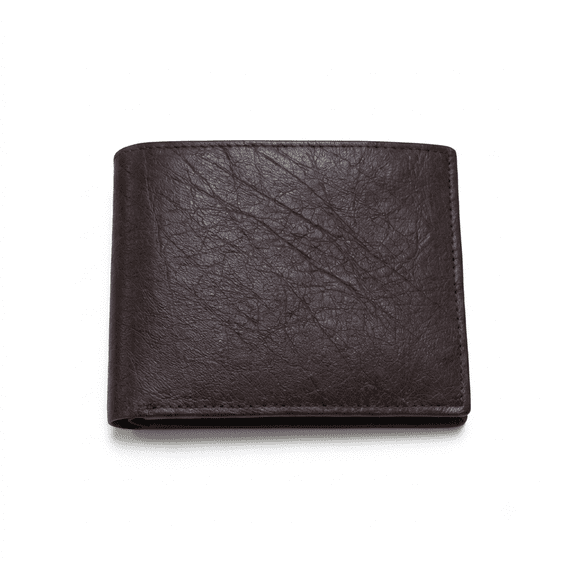 Rasutakshvi - Men's Genuine Leather Dark Brown Bi-Fold Wallet – Slim Credit Card Holder with Cash Compartment & ID Window