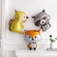 thumbnail image 5 of 4 globos gigantes de Mylar con animales (ardilla, zorro, erizo, mapache) para decoraciones de cumpleaños temáticas de animales de Safari en la jungla, regalo para niños, 5 of 5