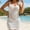 #090-White, variant on Warop Women's Knit Bodycon Dress, V-Neck Cut-out Sleeveless with Waist Defining, Summer Casual Fashion for Daily Wear and Party