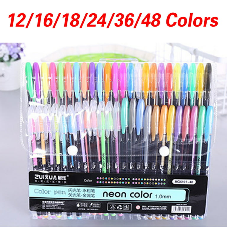24 36 48 color Gel Pen Set Refills Metallic Pastel Neon Glitter Sketch  Drawing Color Pen School Stationery Marker for Kids Gifts - Price history &  Review, AliExpress Seller - Mengtai Official Store