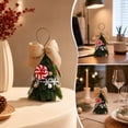 thumbnail image 2 of DefiDgd Mini Artificial Pine Christmas Tree Hanging Ornament With Burlap Bow Snowflake Candy and Ball Adorned for Christmas Tree Wall Door Holiday Home Decor, 2 of 7