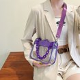thumbnail image 1 of LJNYFDC Multifunctional Shoulder Bag Women Crossbody Chain Handle Rhinestones Inlay Transparent PVC Handbag Adjustable Straps, 1 of 7