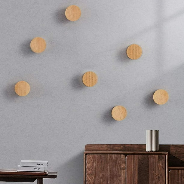 Perchero De Pared De Madera Natural, Colgador De Ropa, Gancho De Abrigo Montado En La Pared, Soporte Decorativo Para Llav, Almacenamiento De Bufanda, Decoraciu00f3n De La Habitaciu00f3n, Ganchos De Pared Para El