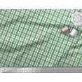 thumbnail image 2 of Soimoi Green Cotton Jersey Fabric Window Pane Check Printed Craft Fabric by the Yard 58 Inch Wide, 2 of 3