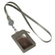 thumbnail image 1 of Portacredenciales Con Cremallera, Cartera Delgada De Cuero Pu Para Tarjetas De Identificación, Con Cordón Para El Cuello Y Carrete Retráctil Para Credenciales, 1 of 5