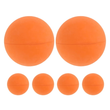 RENACLIPY 6Pcs Portable Orange Rubber Squash Training Balls Hollow Lightweight for Extended Use
