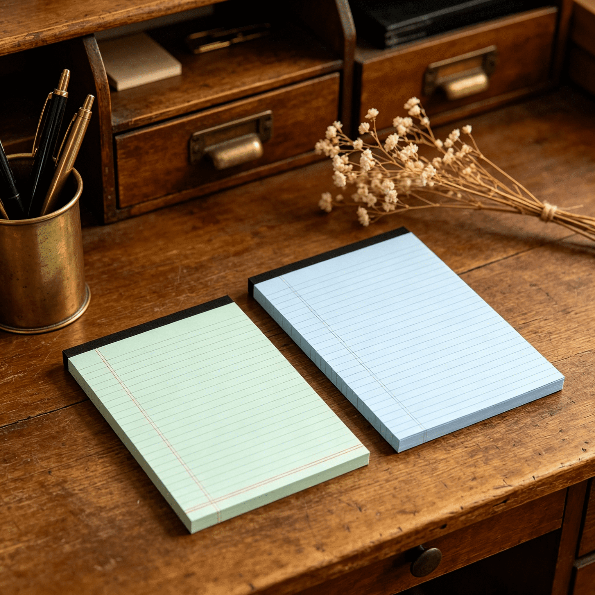 CCOCC 2026 New 4Pcs A3 Small Legal Pads Colored Note Pads Paper College Ruled Notepad Clear Print Writing Pads Legal Pads Perforated Narrow Ruled Pads of Paper(Multi-Color)