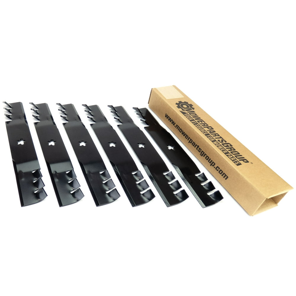 (6) Aftermarket Toothed Mulching Blades for Husqvarna 48" 532173921
