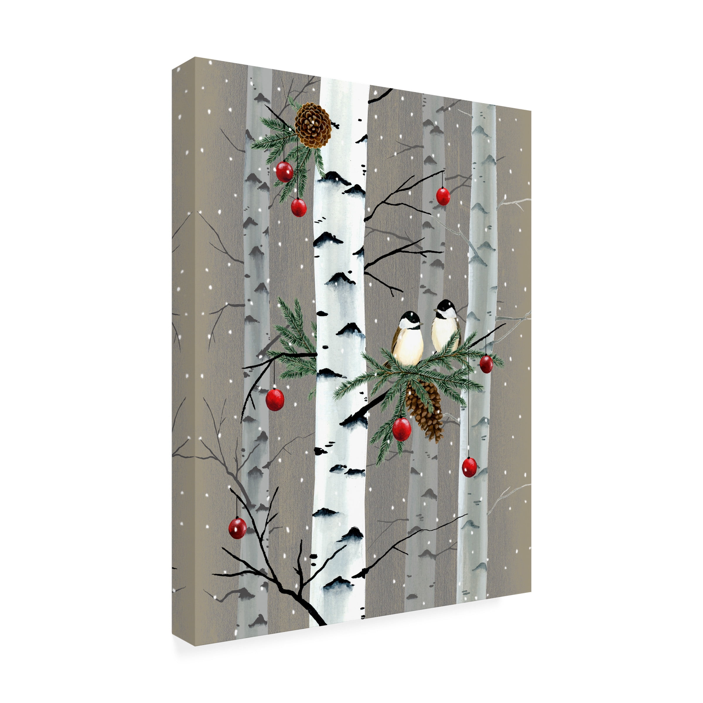 Grace Popp 'Birch Birds I' Canvas Art