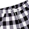 thumbnail image 5 of Womens Pajama Pants Christmas Plaid Summer Casual Loose Drawstring Elastic High Waist Comfy Trousers Straight Leg Long Pajama Pants for Women, 5 of 7