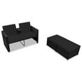 thumbnail image 3 of vidaXL Patio Furniture Set Outdoor 2-Seater Sofa with Footrest Poly Rattan, 3 of 6