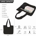 thumbnail image 6 of Clearance Beach Bags for Women Under $15,Straw Handmade Woven Tote Bag, Summer Mesh Hollow Shoulder Bag for Holiday, 6 of 6