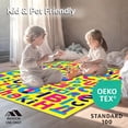 thumbnail image 4 of ODIKA 4'x6' Machine Washable Non-Slip Area Rug, Whimsical Educational with Mixed Letters Numbers and Abstract Shapes High Traffic Rug with Pad, Yellow, 686625, 4 of 8