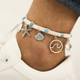 thumbnail image 1 of Daisyyozoid Wholesale Personality Simple Star Shell Pearl Anklet Ladies Jewelry Gift, 1 of 9