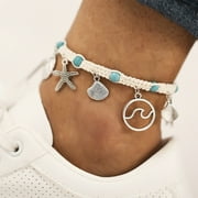 Ozmmyan Pura Vida Anklet Personality Star Pearl Anklet Ladies Jewelry Gift College picks for less