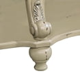 thumbnail image 3 of 42" Wood Coffee Table for Living Room,  2-Tier Oval Coffee Table with Open Storage Shelf, Antique Table Legs with Elegant Carvings, Easy Assembly, Beige, 3 of 9