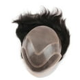 thumbnail image 6 of Mens Toupee Hairpieces Human Hair Best Mono With PU Hair Replacement With Soft Skin Swiss Lace Toupee For Men 8X10Inch, 6 of 14