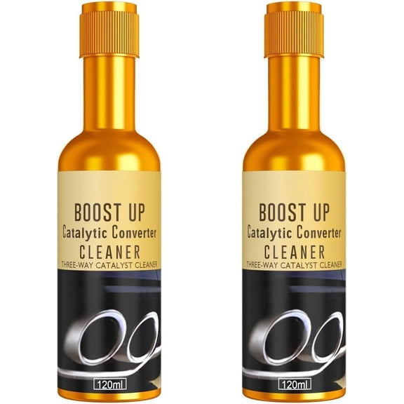 Upgraded Catalytic Converter Cleaner, 2 Pack Boost Up Vehicle Engine Catalytic Converter Cleaner Multipurpose Deep Cleaning