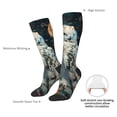 thumbnail image 6 of Fotbe Moon Flower White Owl print Women's Men's Novelty Crew Socks Cotton Socks Knee High Socks for Walking,Running,Nurses,Pregnancy, 6 of 8