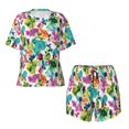 thumbnail image 4 of Xecao Watercolor Flowers print Swimsuit for women, Summer-ready, sporty style.Quick-dry fabric. Many sizes & colors., 4 of 9