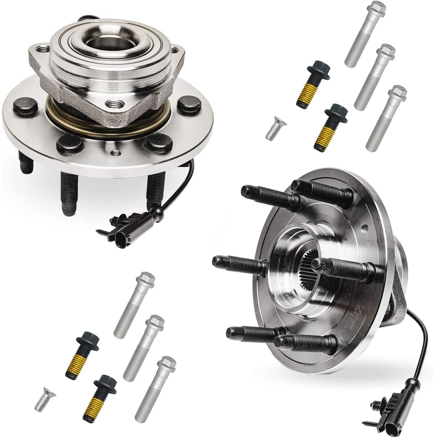 Detroit Axle 4WD Front Wheel Hub Bearings w/Hub Bolts Replacement for