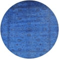 thumbnail image 1 of Ahgly Company Machine Washable Indoor Round Industrial Modern Neon Blue Area Rugs, 5' Round, 1 of 1