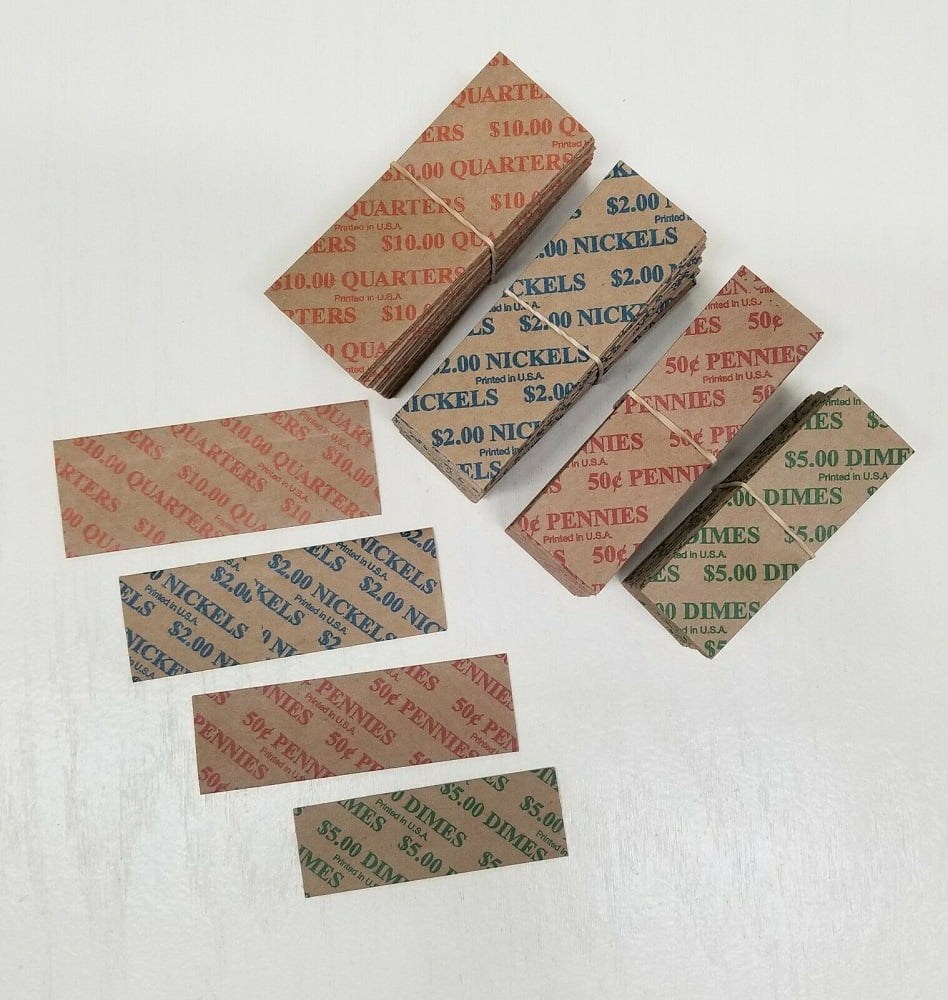 Dime Nickel Assorted Coin Wrappers  Penny Free Shipping! 504 pk Quarter 