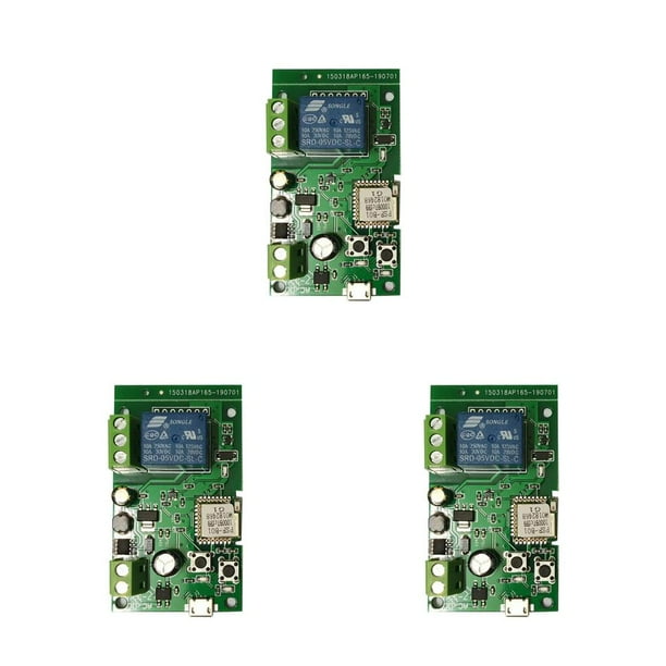 Matsuzay ABS WiFi Relay Switch Module Remote Antiflaming IP44 Power Circuit Waterproof Board Supply Control Replacement Self-locking Type1 NO1