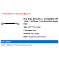 thumbnail image 2 of Rear Right Brake Hose - Compatible with 2000 - 2002 Ford E-450 Econoline Super Duty 2001, 2 of 2
