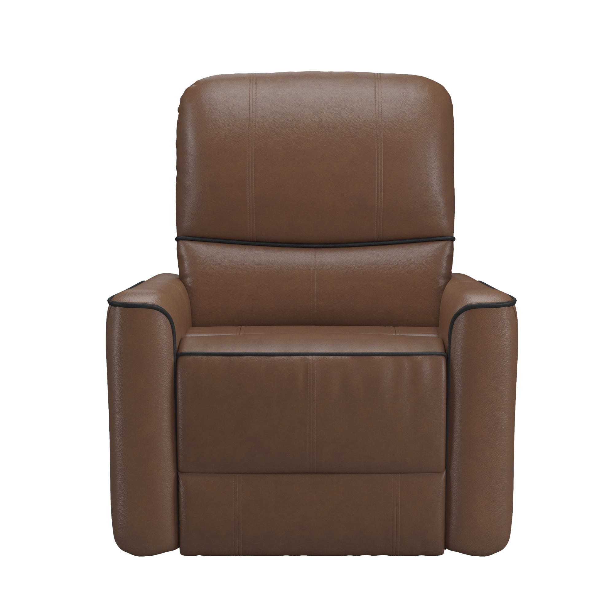 Hillsdale Provenza Faux Leather Power Recliner with USB Port, Saddle Brown