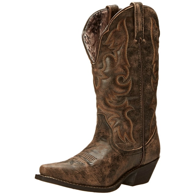 Laredo Botte Western Access pour Femme, Noir/beige, 8.5 M US