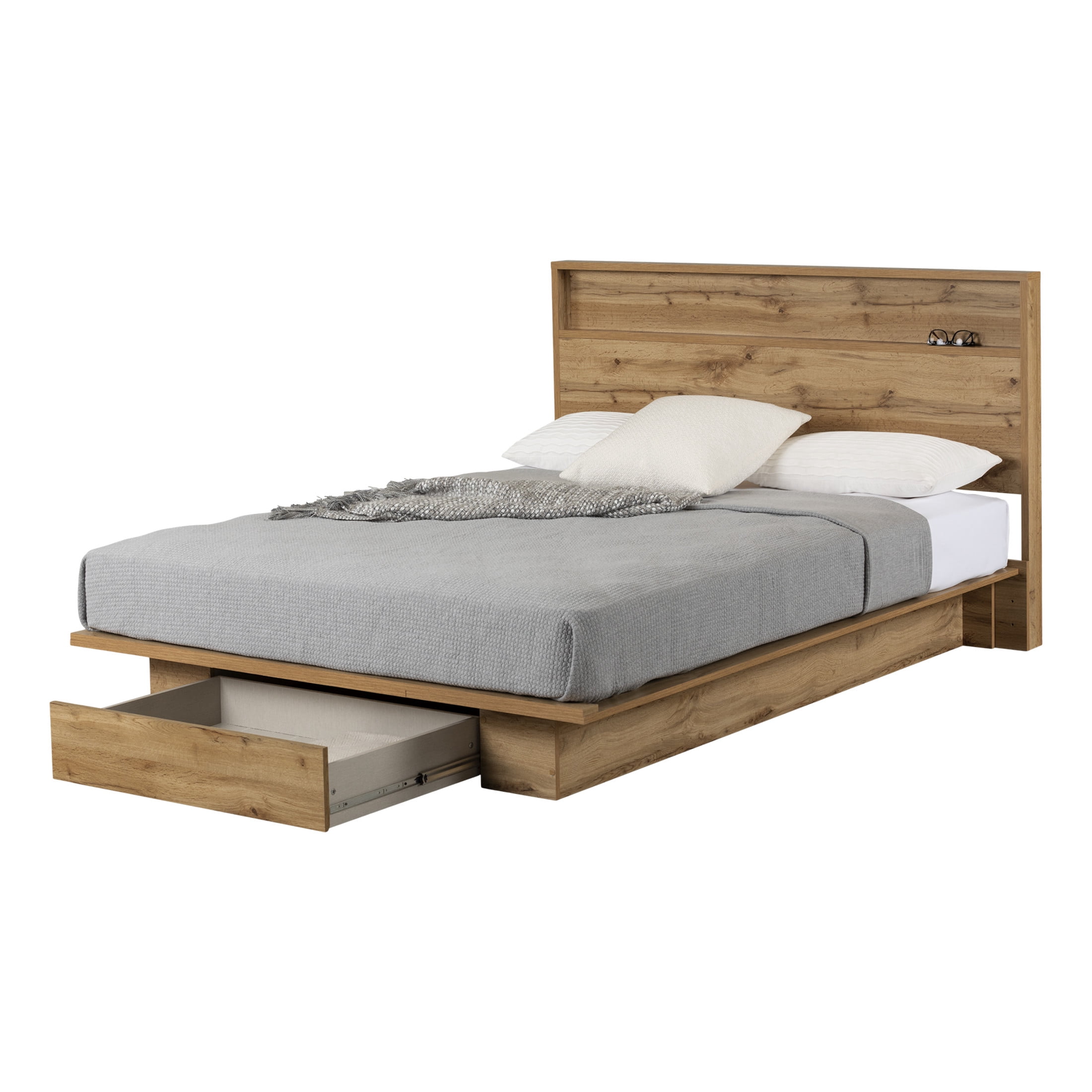 South Shore Musano, Urban Modern Bed, Full/Queen Brown